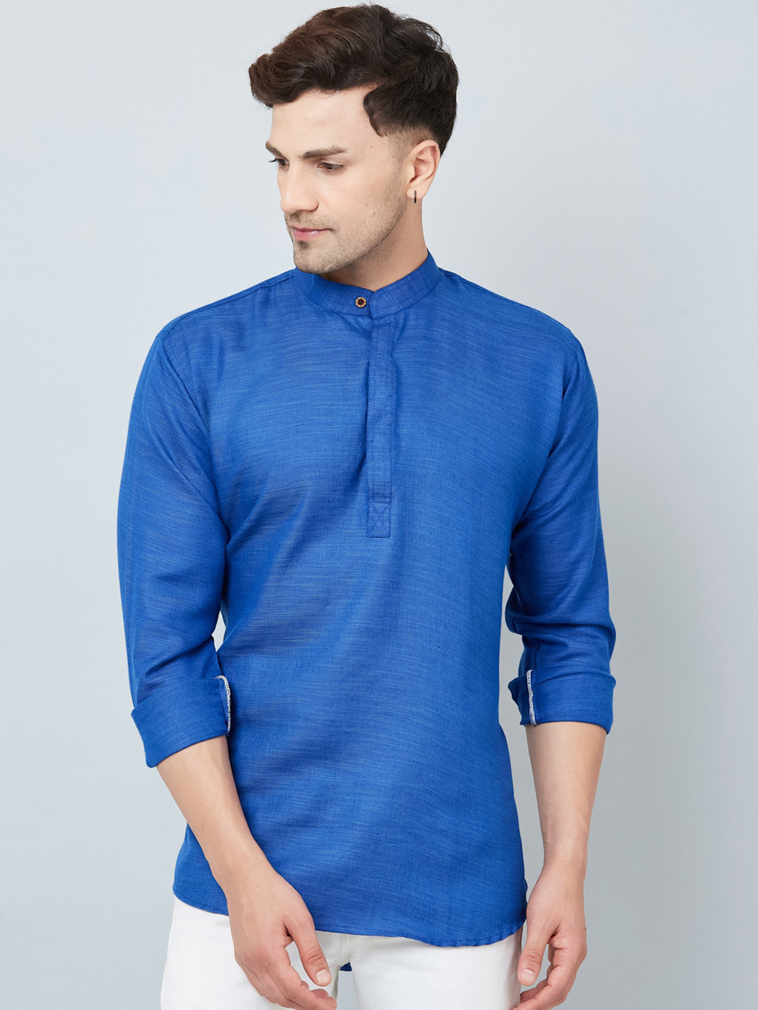 Armaan Ethnic Men Solid Mandarin Collar Kurta