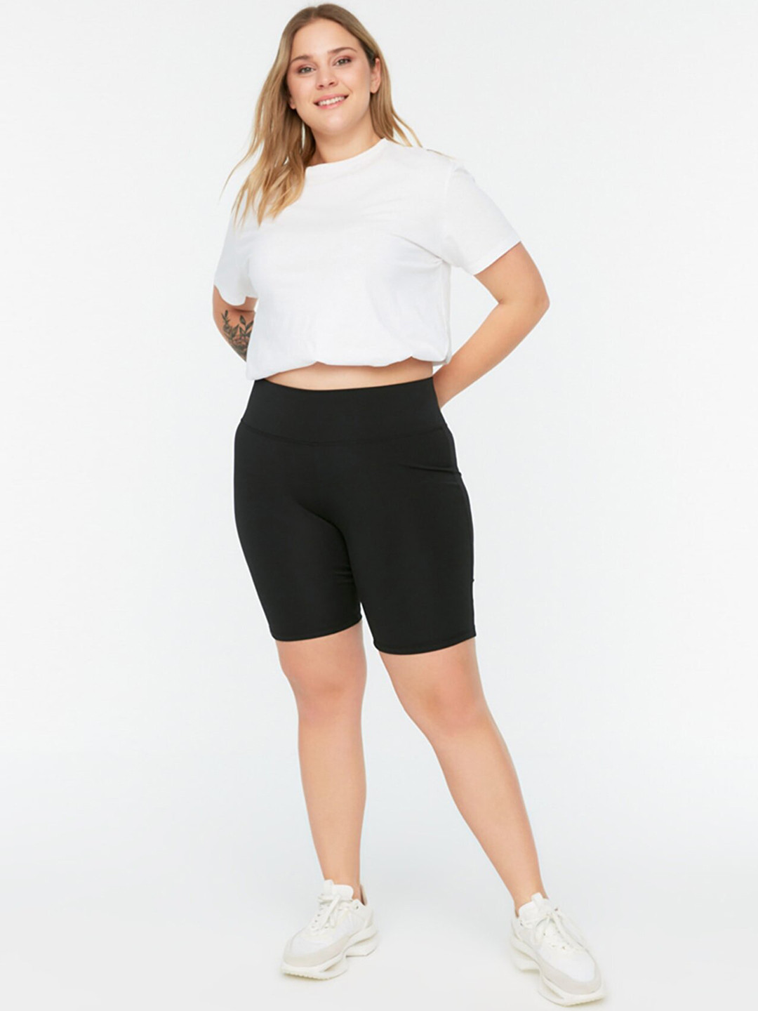 Trendyol Women Plus Size Slim Fit Outdoor Sports Shorts