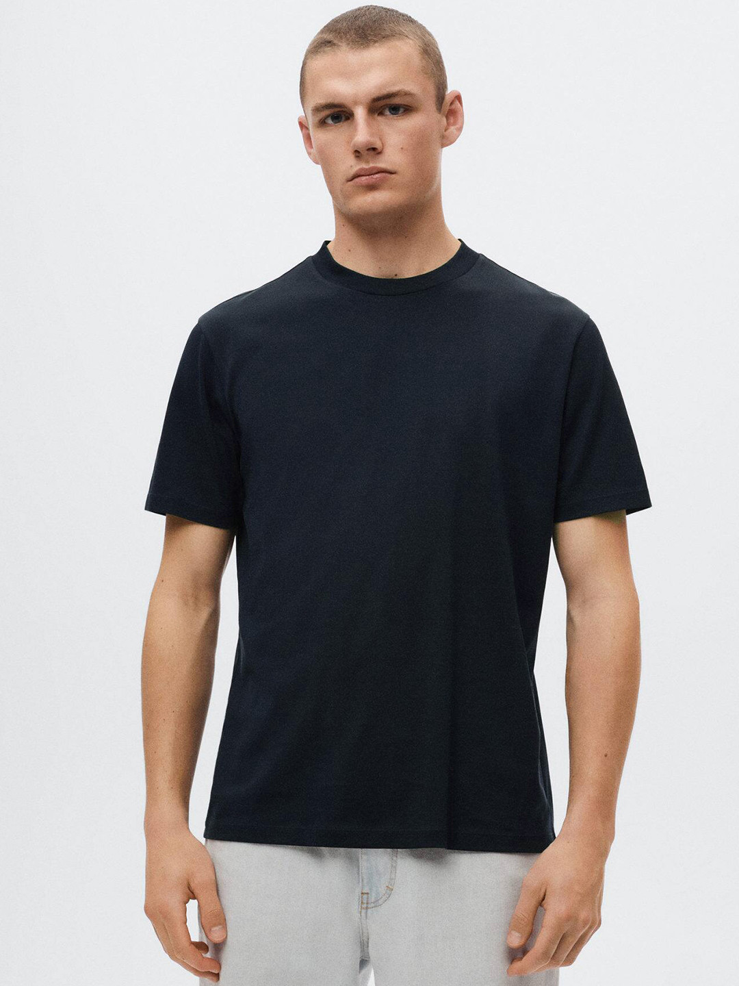 MANGO MAN Men Pure Cotton T-shirt