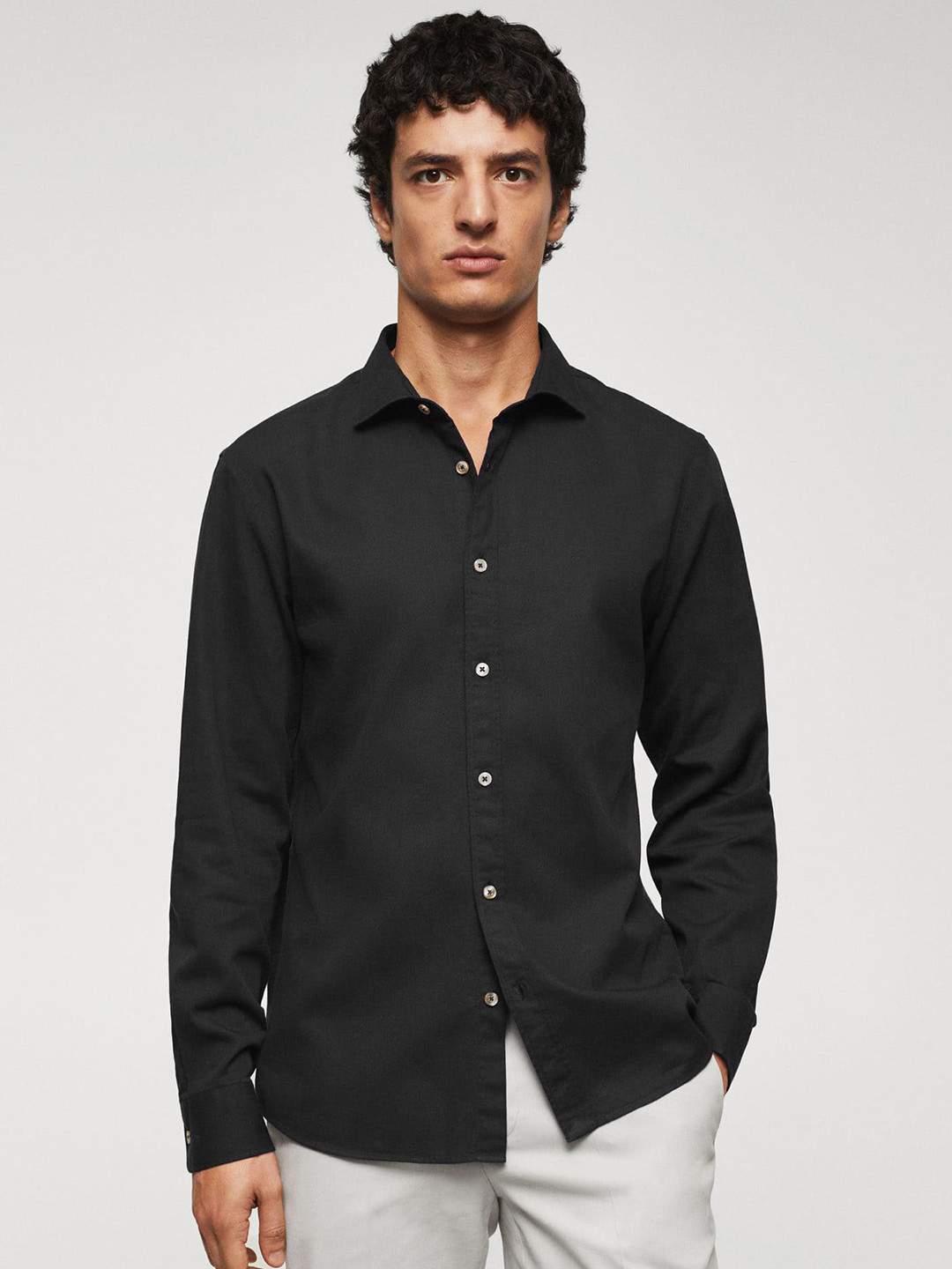 MANGO MAN Sustainable Cotton Slim Fit Smart Casual Shirt