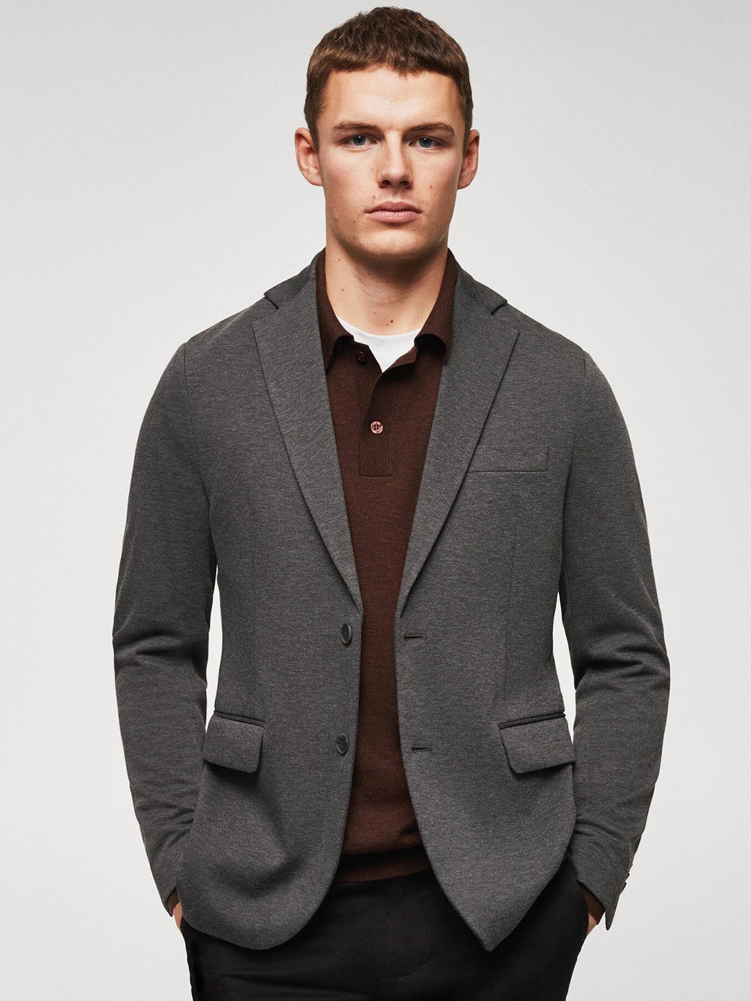 mango blazer grey