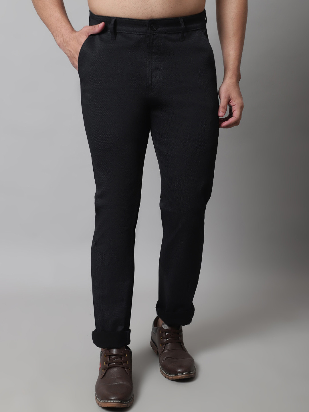 Cantabil Men Cotton Chinos Trousers