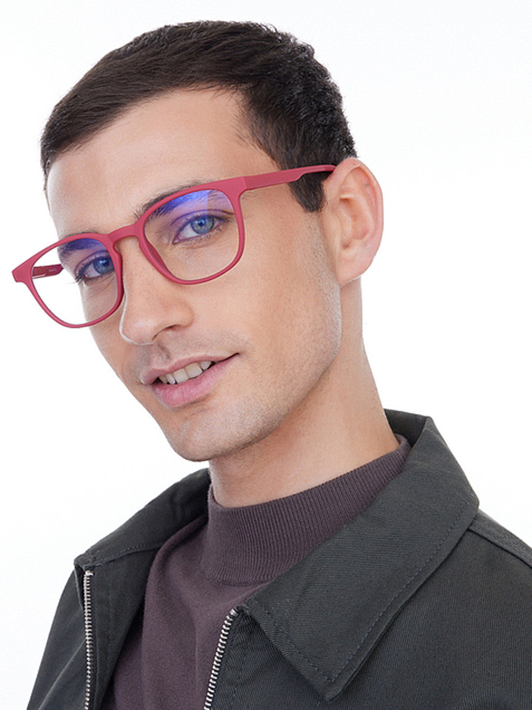 Lenskart HUSTLR Unisex Zero Power Bluecut & Antiglare Full Rim Square Computer Eyeglasses