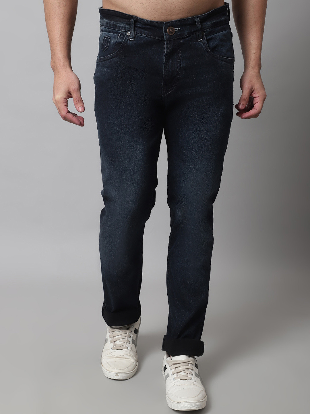 Cantabil Men Light Fade Regular Fit Cotton Jeans