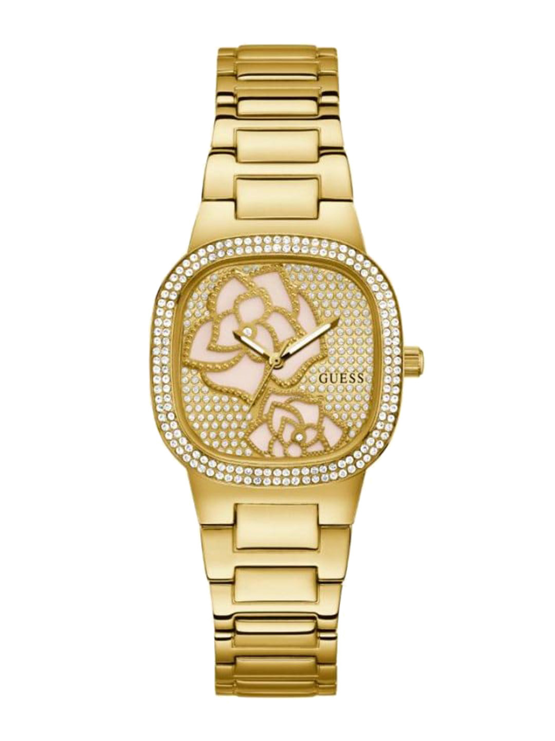 GUESS Women Embellished Dial & Bracelet Style Straps Analogue Watch GW0544L2