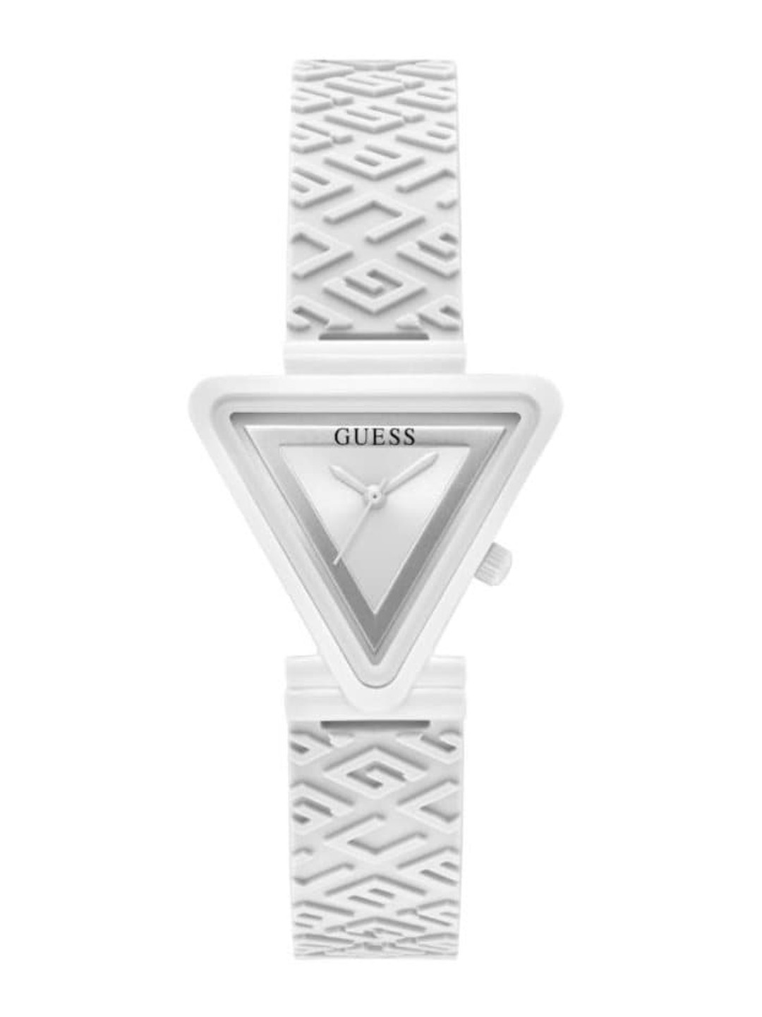 GUESS Women White Dial & White Bracelet Style Straps Analogue Watch GW0543L1-White