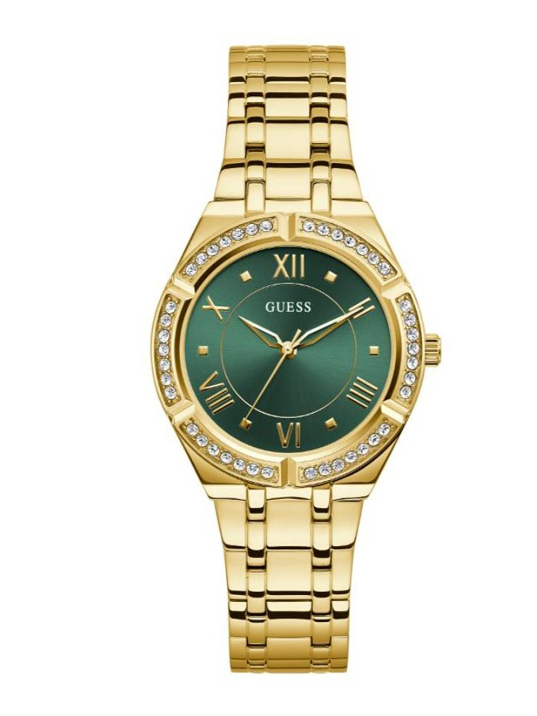 GUESS Women Embellished Dial Bracelet Style Straps Analogue Watch GW0033L8