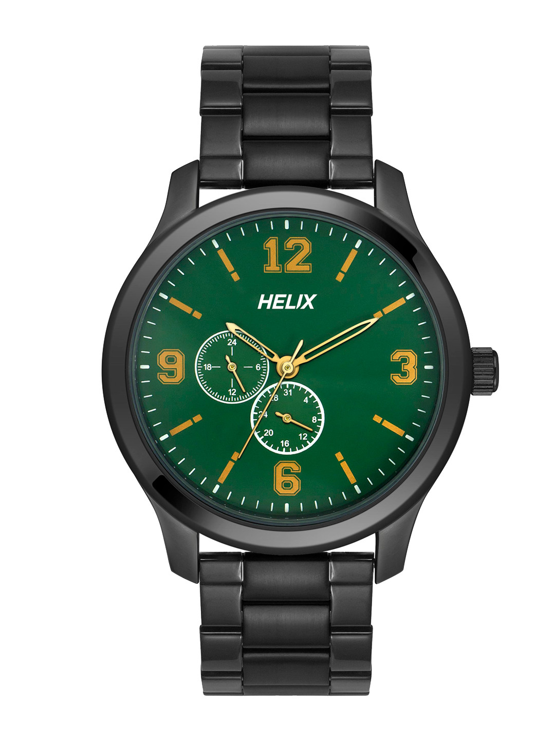 Helix By Timex Green Round Dial Analog Men's Watch - TW043HG19