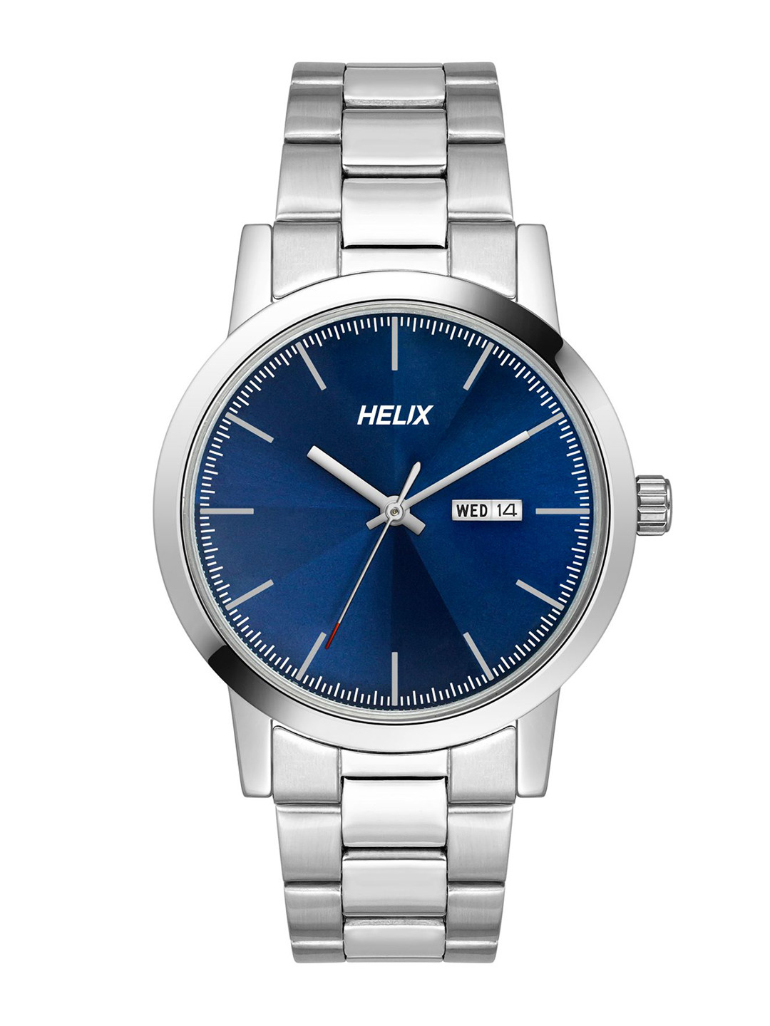 Helix By Timex Blue Round Dial Analog Stainless Steel Men Watch - TW047HG02