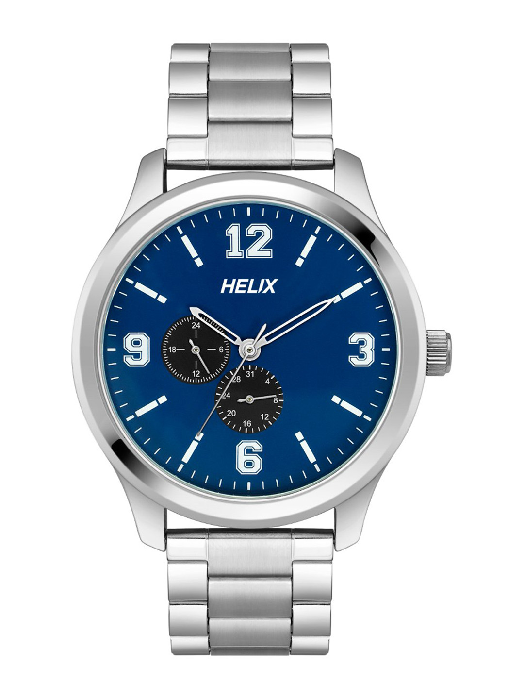 Helix By Timex Blue Round Dial Analog Men's Watch - TW043HG17