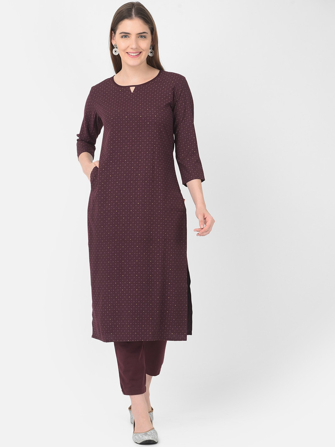 Span Geometric Indie Prints Kurta