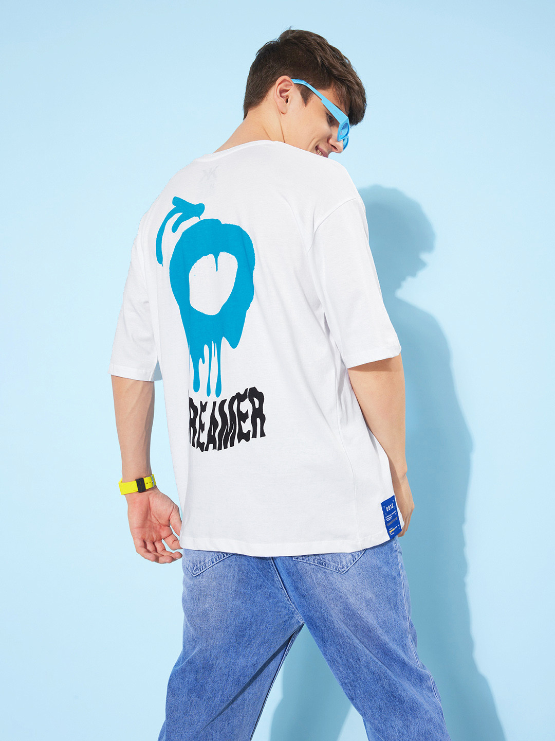 Kook N Keech Snow White Typography Cotton Oversize Nostalgic Back To School Kidult T-shirt