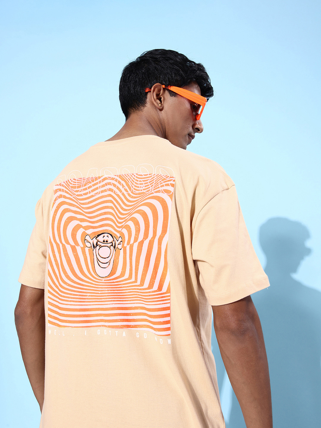 Kook N Keech Disney Men Pure Cotton Graphic Printed Drop-Shoulder Oversized T-shirt