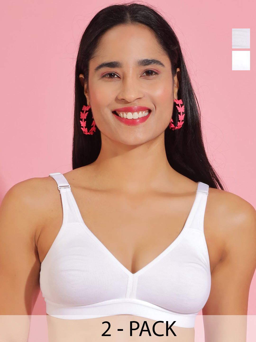 Dollar Missy Pack of 2 Seamless Basic Support Bra