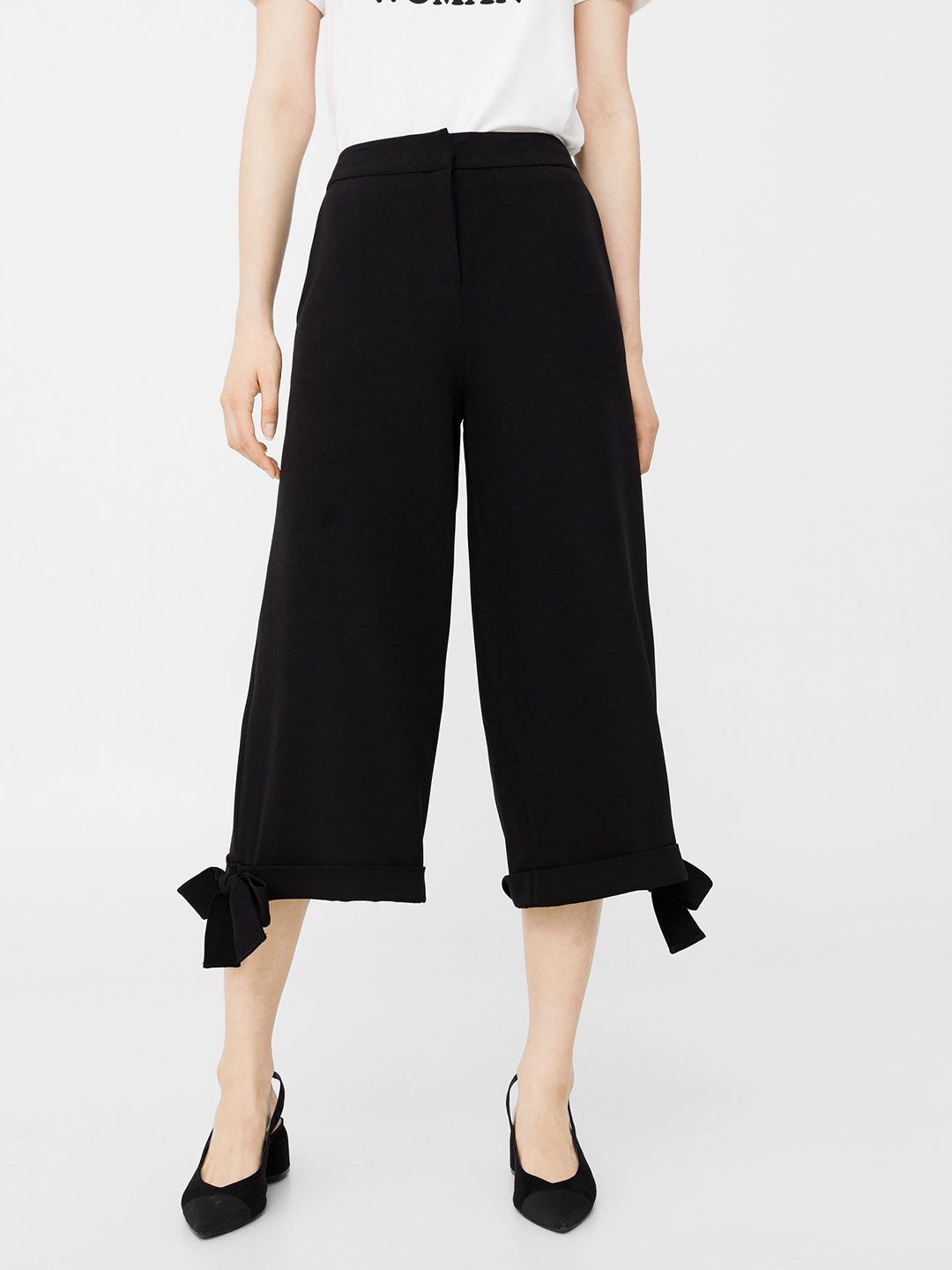 MANGO Women Black Culottes