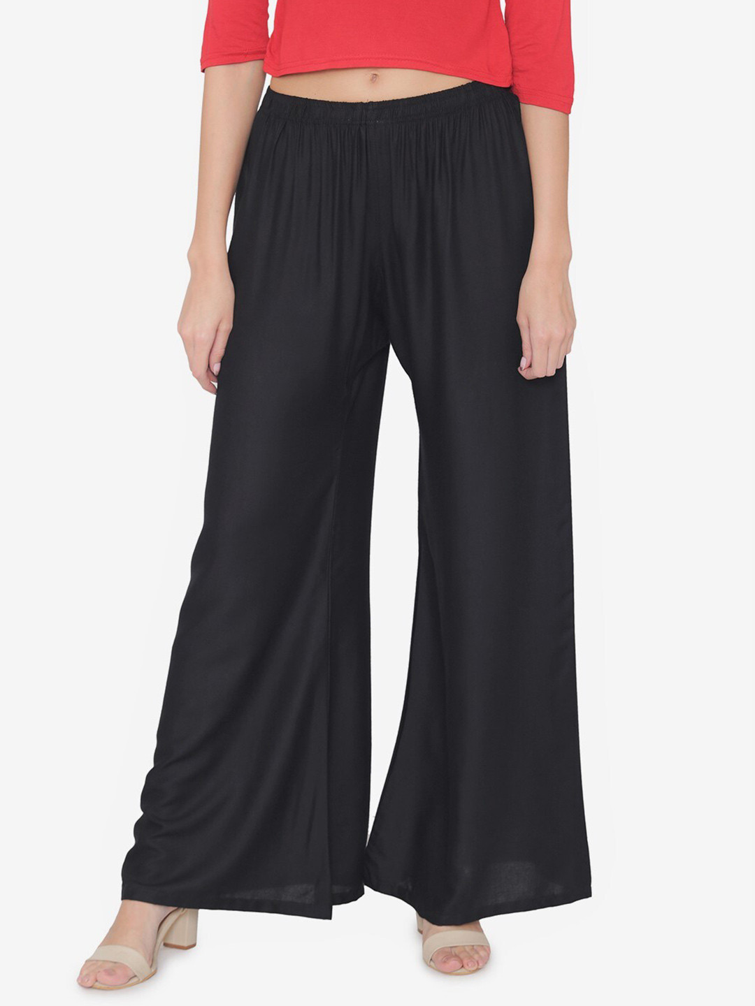 N-Gal Women Knitted  Wide Leg Palazzos