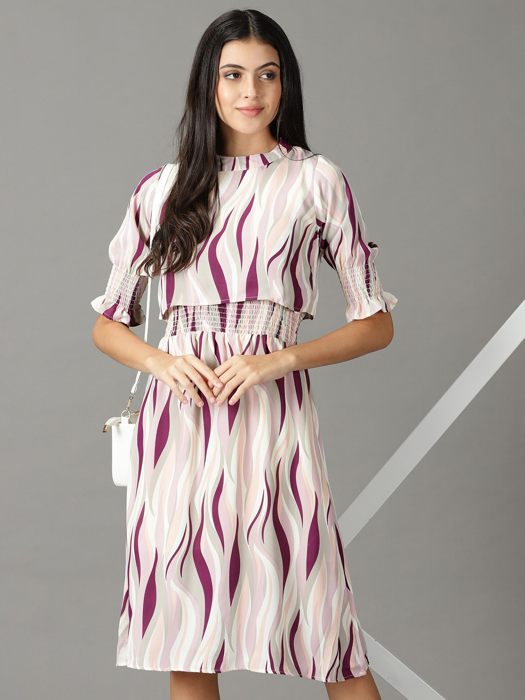 SHOWOFF Chiffon A-Line Midi Dress
