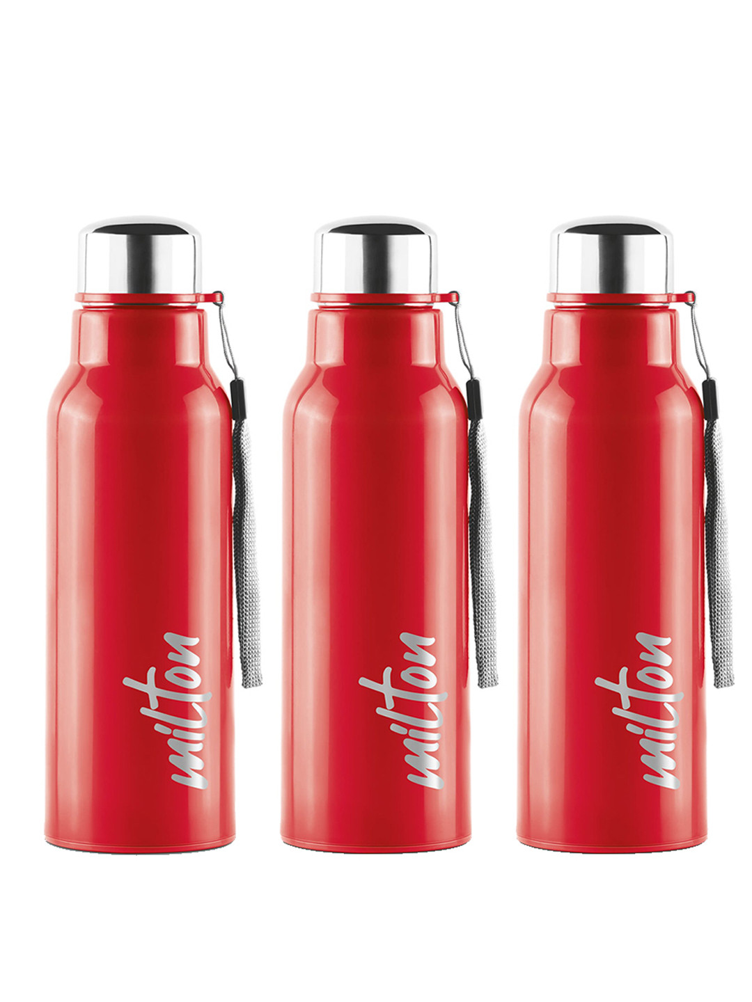 Milton Red Solid Stainless Steel Spill Proof 3 Piece Water Bottle - 520ml