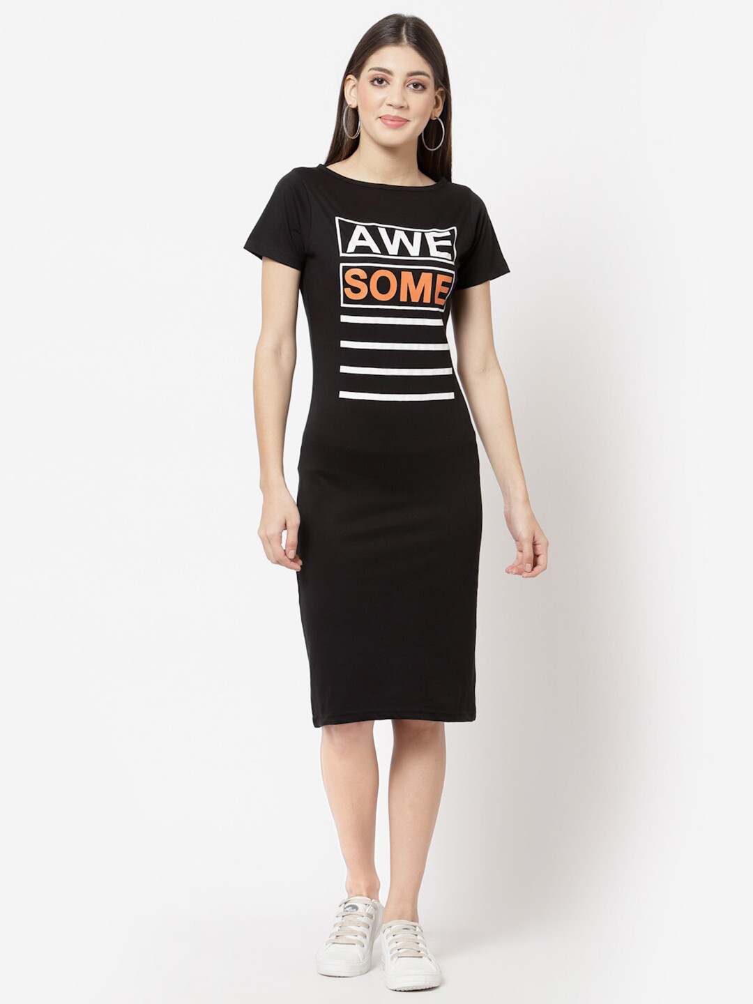 aayu Boat Neck T-shirt Dress