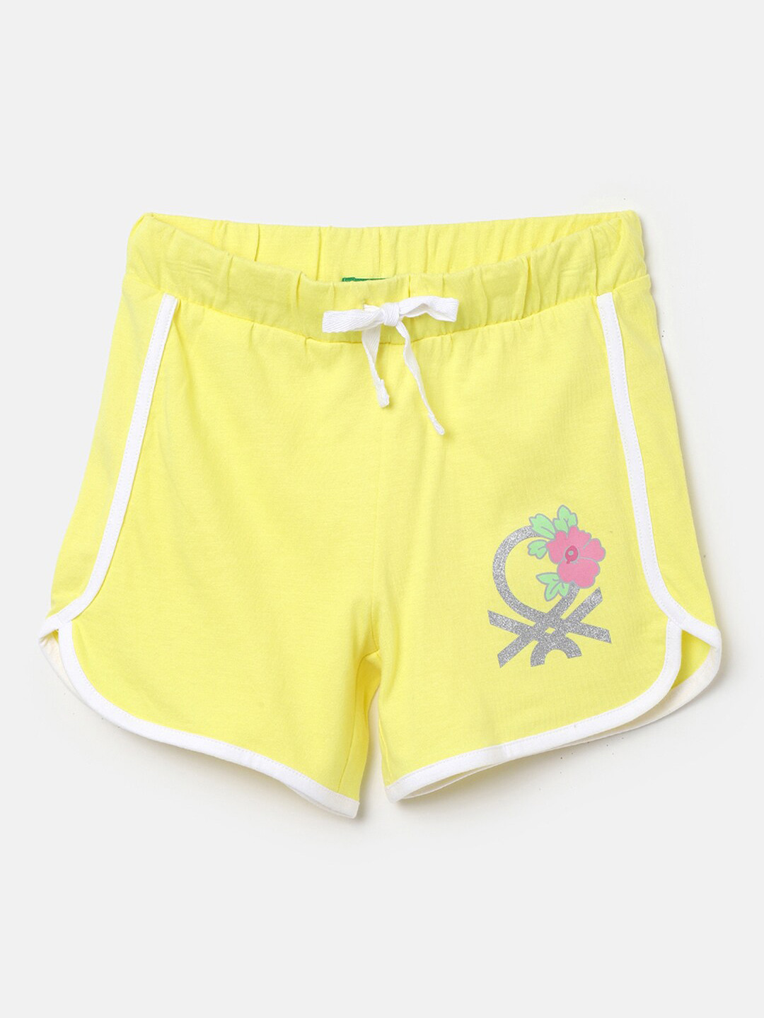 United Colors of Benetton Kids Girls Printed Regular Shorts