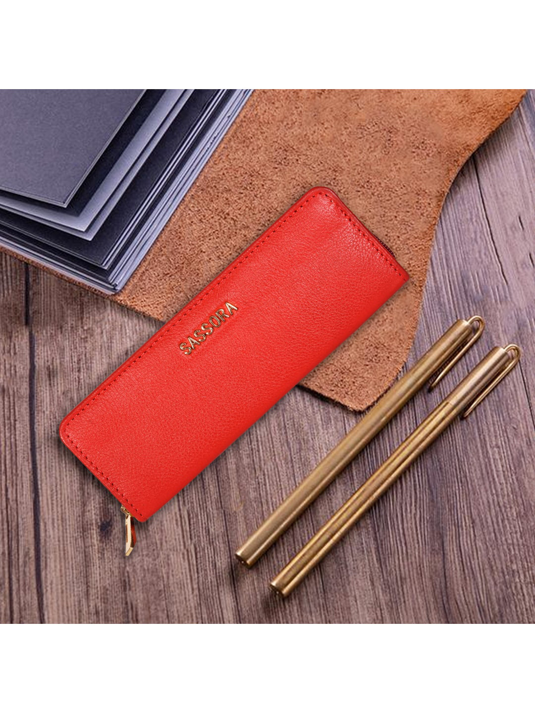 Sassora Printed Leather Pencase