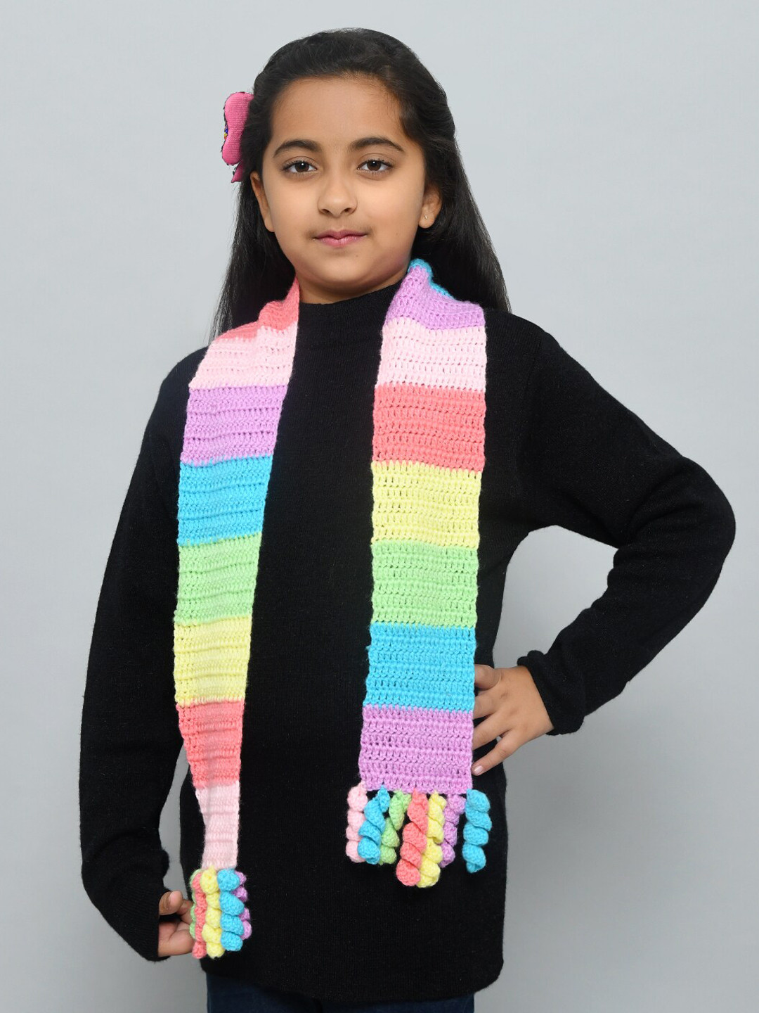 FUNKRAFTS Girls Woolen Winter Muffler