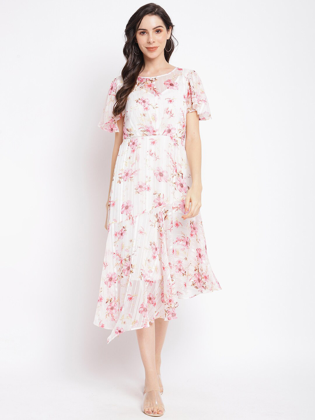 Latin Quarters Floral Printed Midi Dress