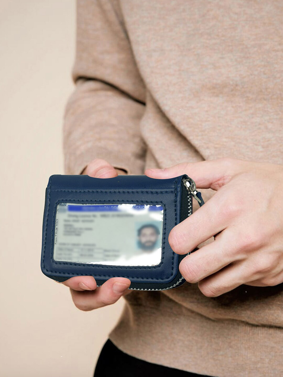 GREEN DRAGONFLY PU RFID Protected Zip Around Wallet