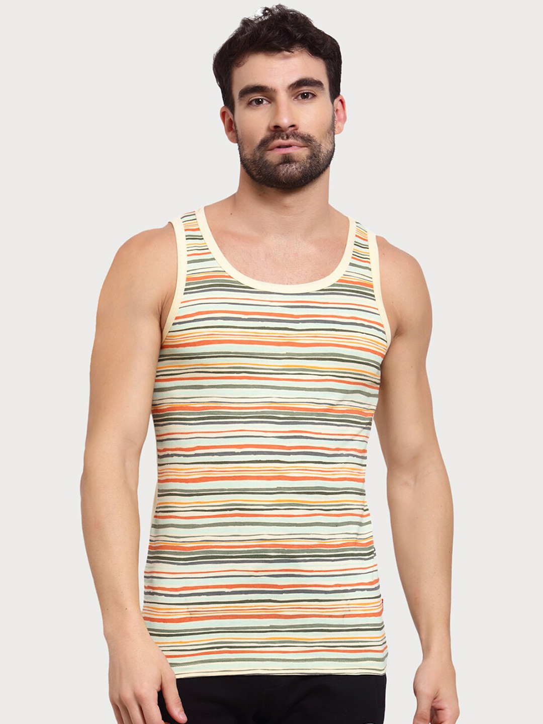 Zoiro Men Striped Innerwear Cotton Vest