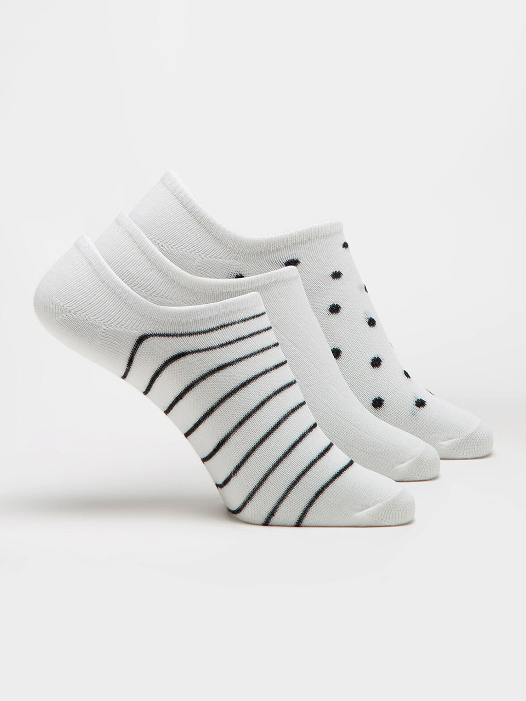 J Style Women Pack Of 3 Assorted Shoe Liners