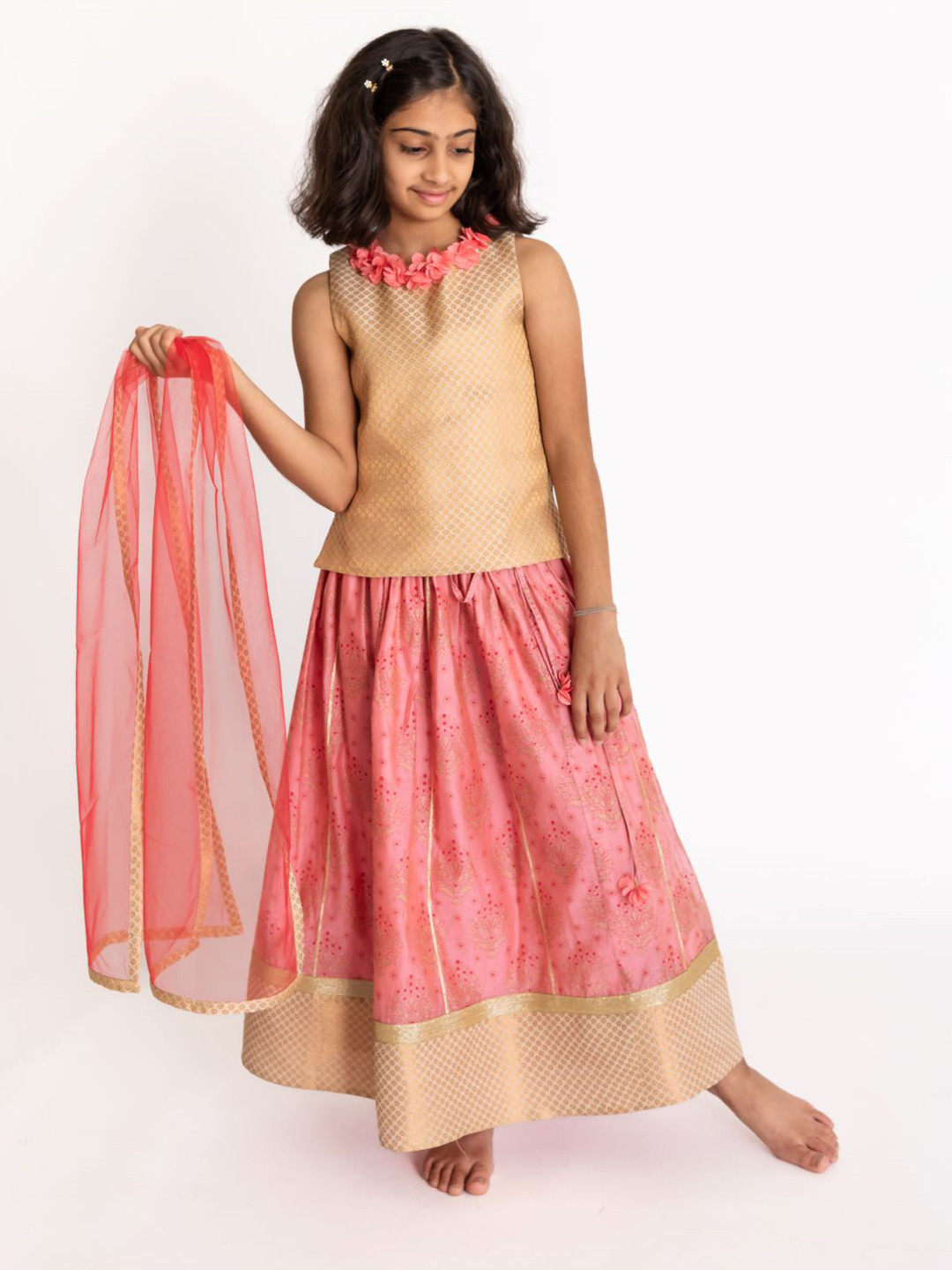 A Little Fable Girls Ready to Wear Lehenga & Blouse With Dupatta