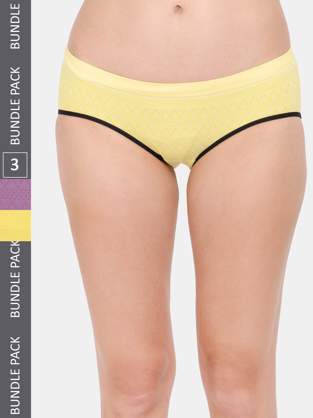 Amour Secret Women Pack Of 3 Anti-Bacterial Hipster Briefs P0036_Lylw_Prl_Ylw