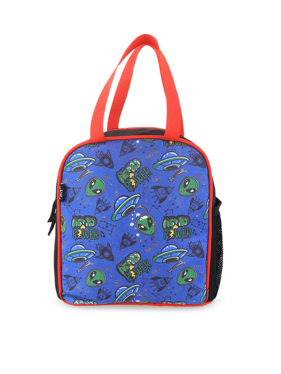 Smily Kiddos Blue Alien Printed Lunch Bag