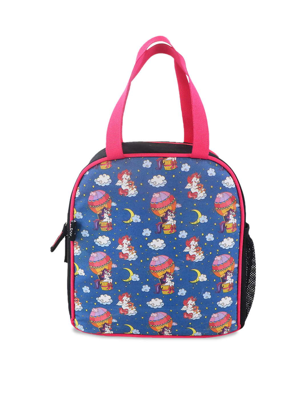 Smily Kiddos Blue Unicorn Printed Lunch Bag