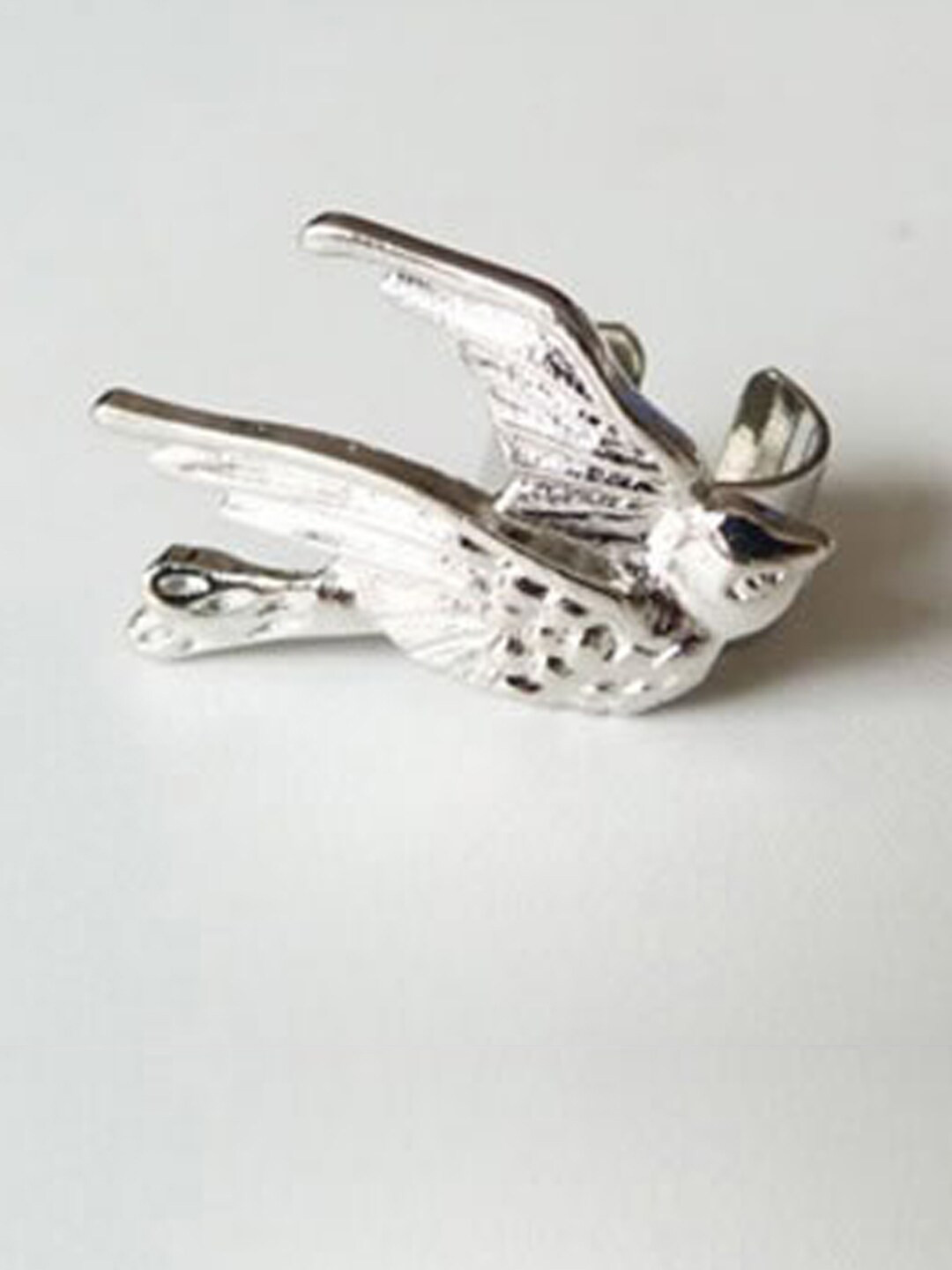 Young & Forever Silver-Plated Feather Shaped Ear Cuff Earrings