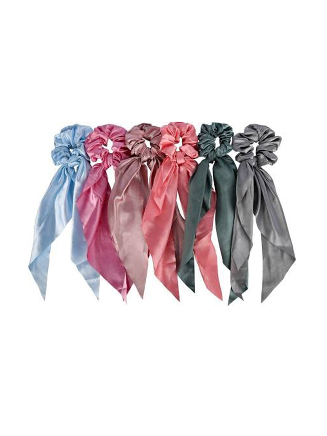 CHANDERKASH Women Set of 6 Scrunchies  & 12pcs Matte Finish Tic Tic Hair Clips