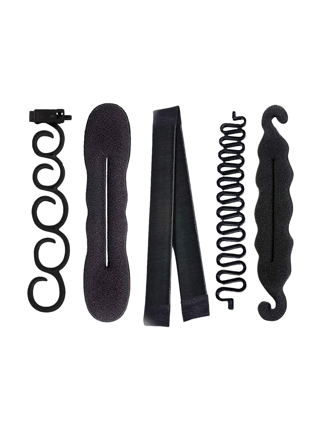 CHANDERKASH Women Black Set of 5 Multi Hair Styling Hair Accessory