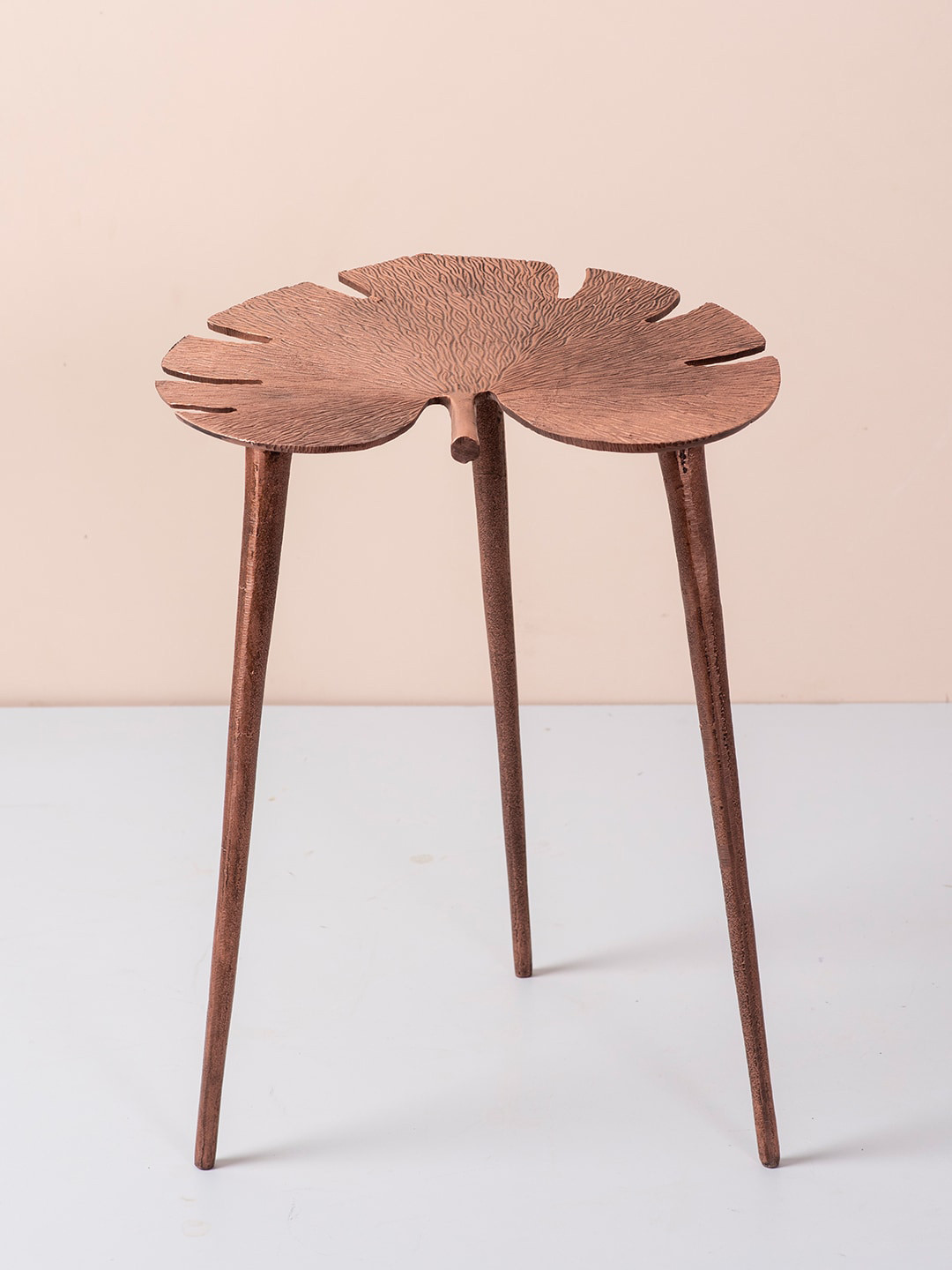 nestroots Copper-Coloured Textured Coffee Table