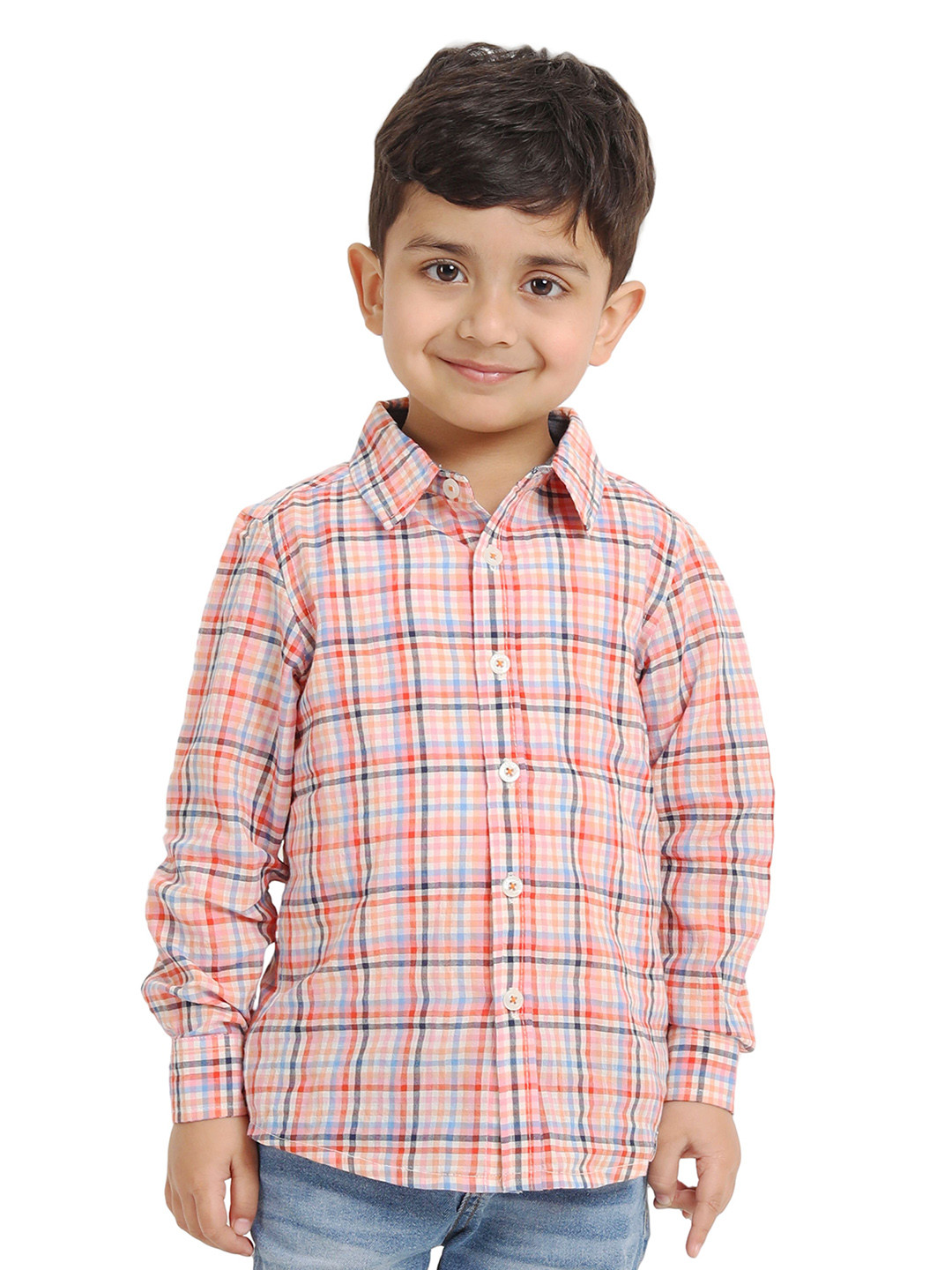 Campana Boys Tartan Checks Pure Cotton Casual Shirt