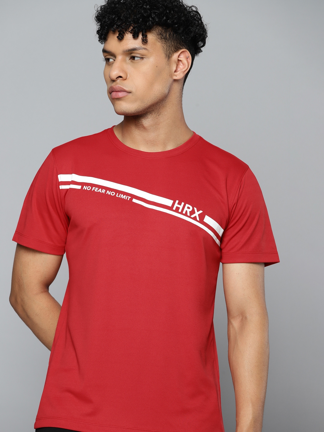 Buy HRX By Hrithik Roshan Brand Logo Printed Rapid Dry Training Or Gym T  Shirt - Tshirts for Men 21464652