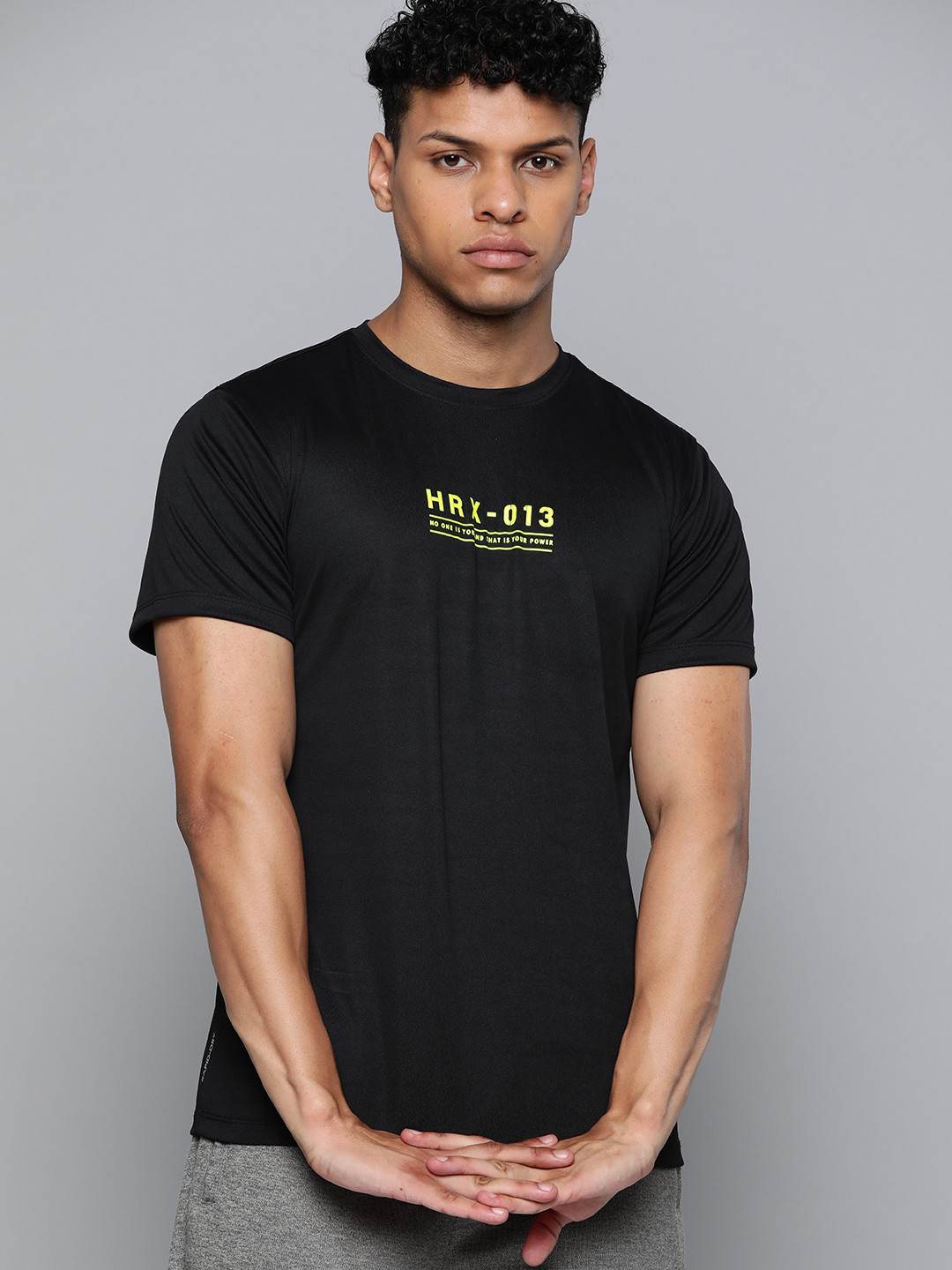 HRX by Hrithik Roshan Brand Logo Printed Rapid-Dry Training T-shirt