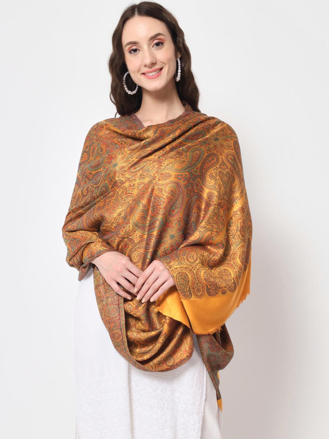 Zamour Women Kani Woven Design Modal Shawl