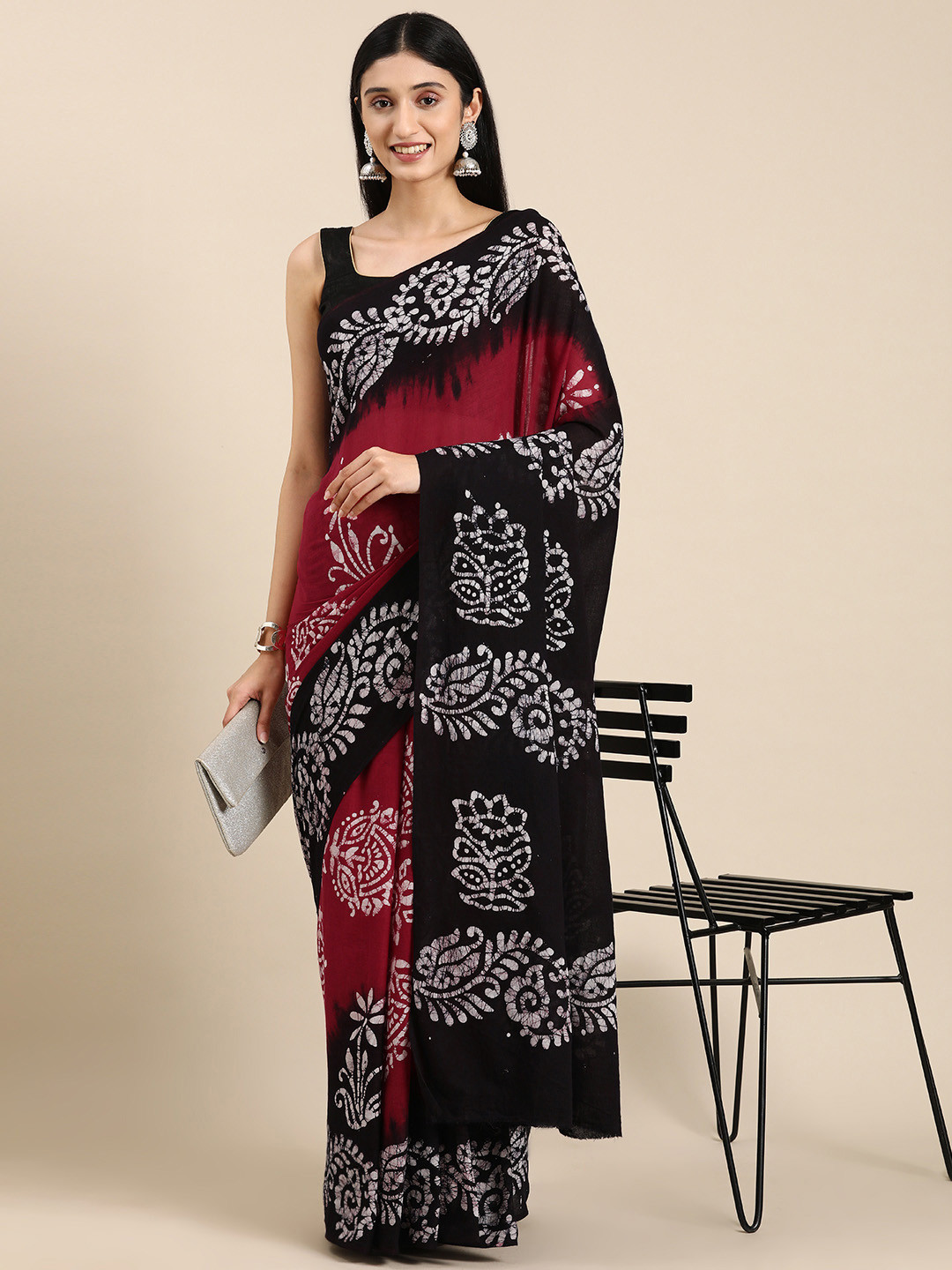 Mitera Batik Pure Cotton Bagru Saree