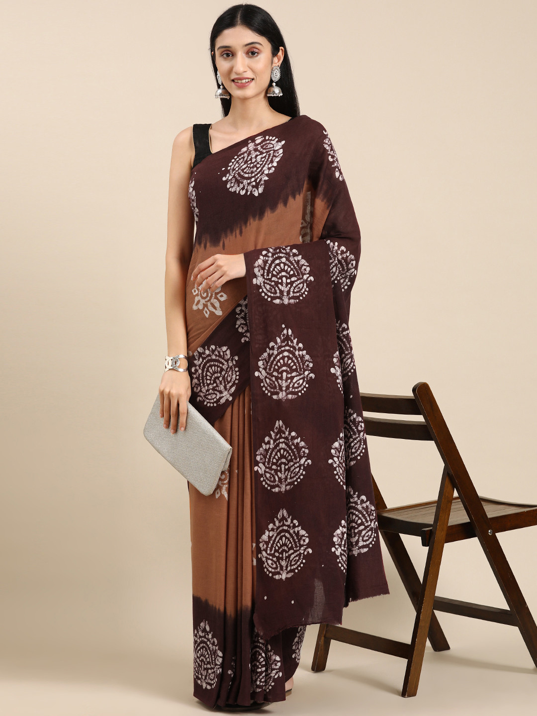 Mitera Batik Pure Cotton Bagru Saree