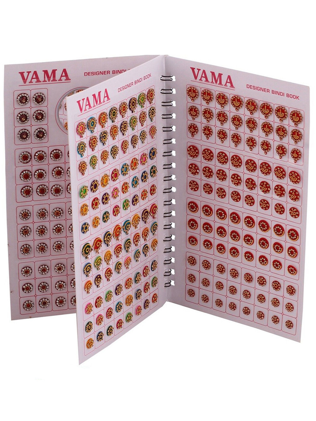 VAMA Women Multicolored Stone Sticker Bindi Book