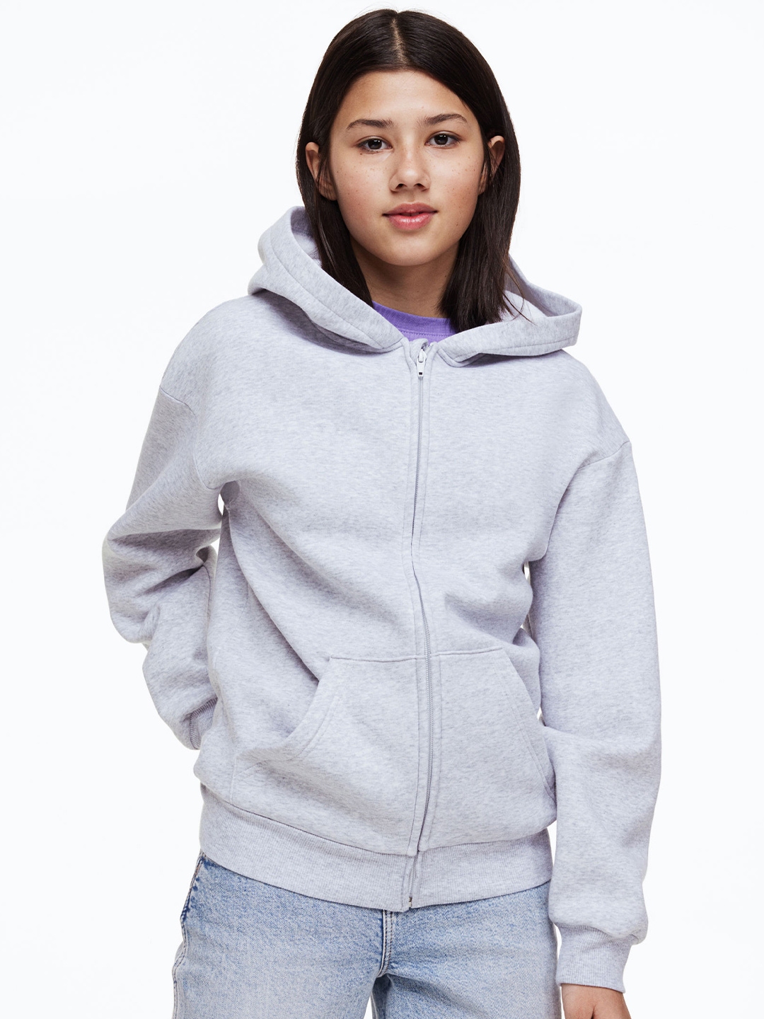Buy H&M Girls Oversized Zip Through Hoodie - Sweatshirts for Girls 21470346