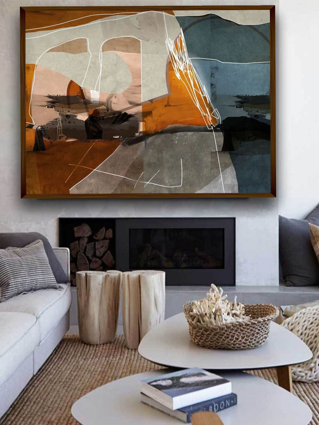 The Art House Abstract Canvas Wall Rectangle Paintings Wall Art - 39.4x30In