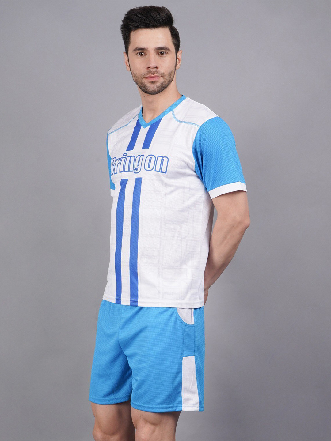 Shiv Naresh Men Dribble Football Printed Sports T-shirt & Shorts