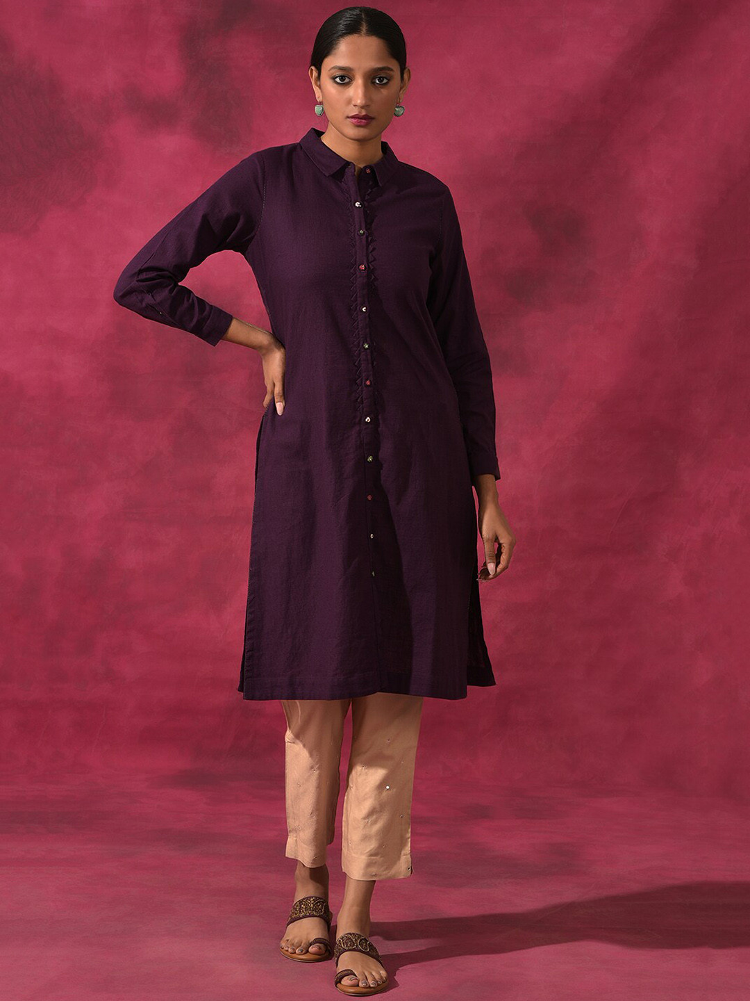 Folk Song  Folksong Collection Shirt Collar Indie Prints Kurta