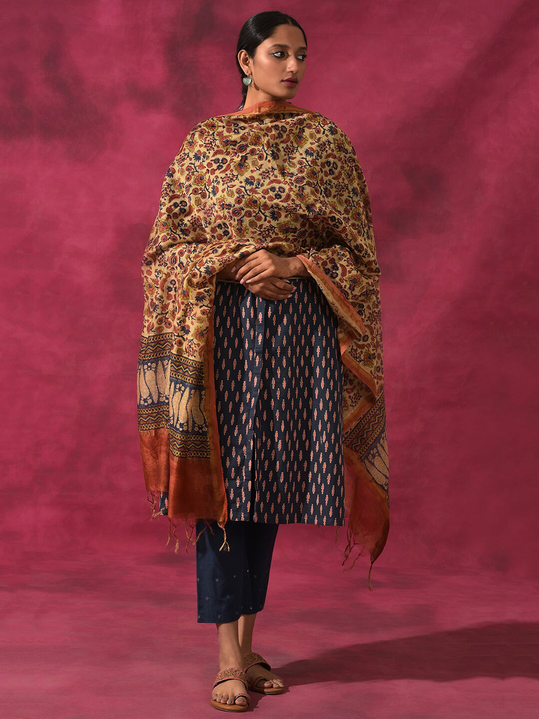 W The Folksong Collection Printed Dupatta